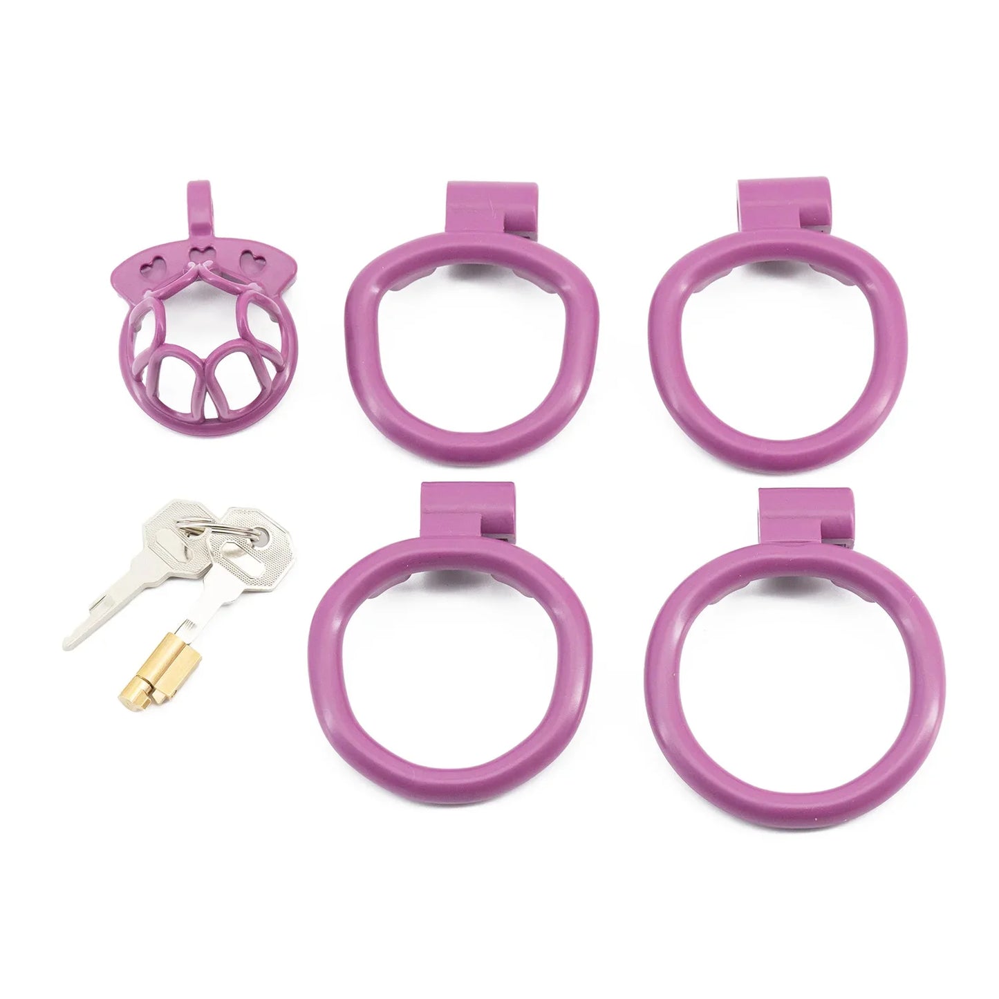 Sissy Chastity Cage With 4 Rings