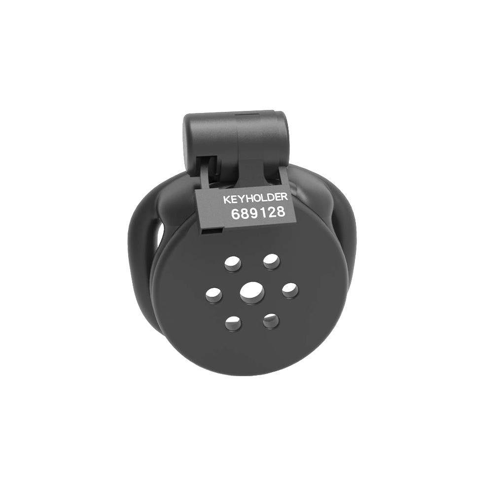 Black Flat Chastity Cage