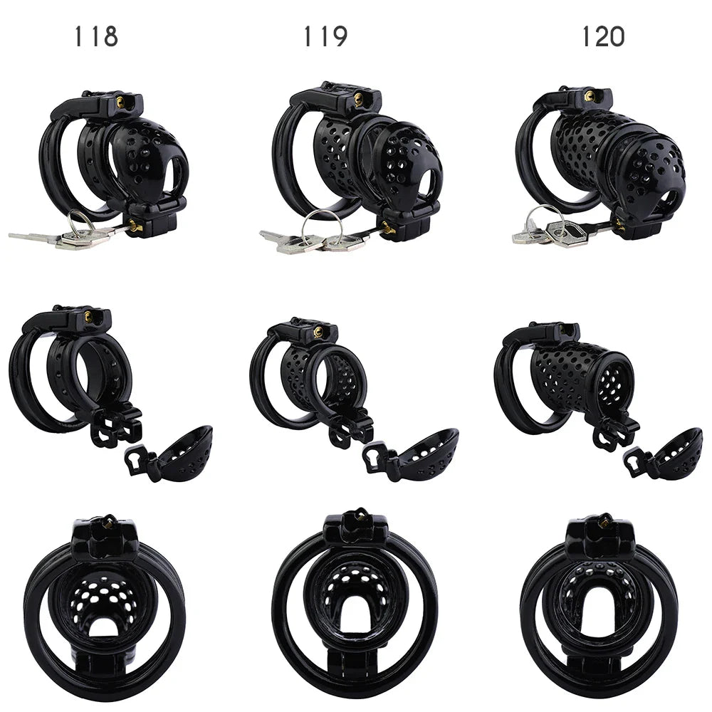 Breathable Plastic Chastity Cage with Dual Locks