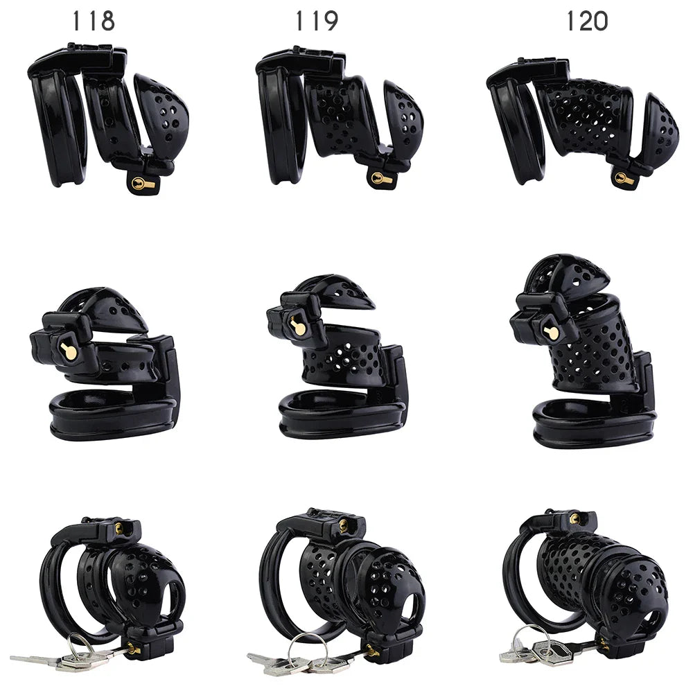 Breathable Plastic Chastity Cage with Dual Locks