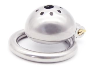 Tiny Seal Prison Steel Chastity Cage 1" Long