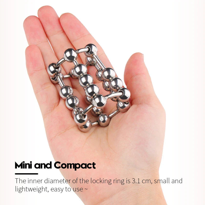 Metal Masturbation Cock Ring