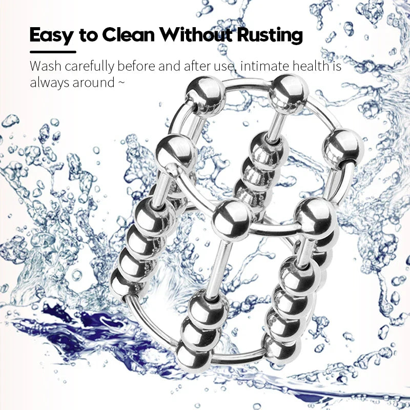 Metal Masturbation Cock Ring