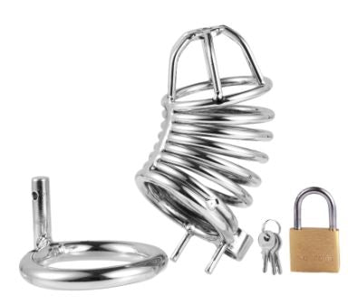 Cage de chasteté en acier inoxydable Loops Prison