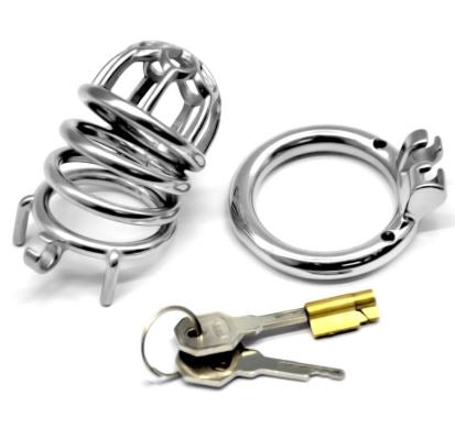 Cage de chasteté en acier à longue balle