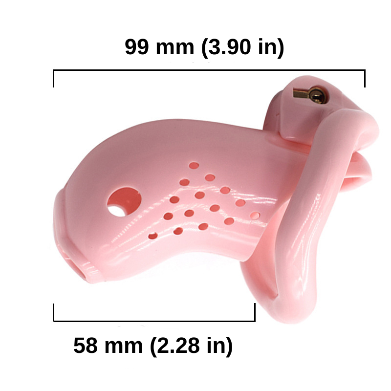 Sissy Prison - Pink Plastic Chastity Cage
