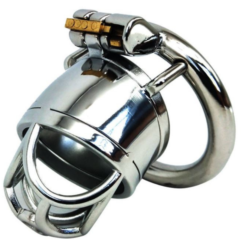 Cage de chasteté courte en acier Iron Man (1,77")