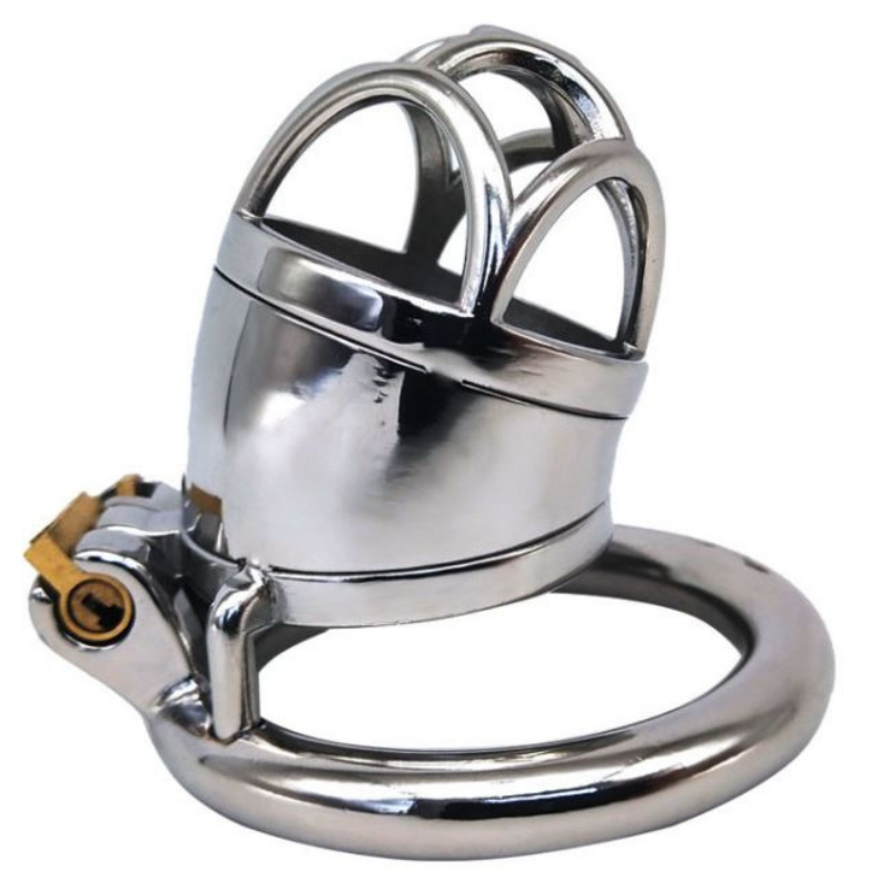 Cage de chasteté courte en acier Iron Man (1,77")