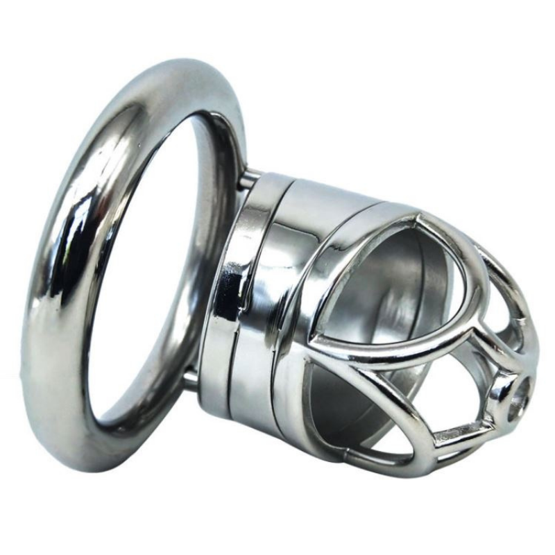 Cage de chasteté courte en acier Iron Man (1,77")