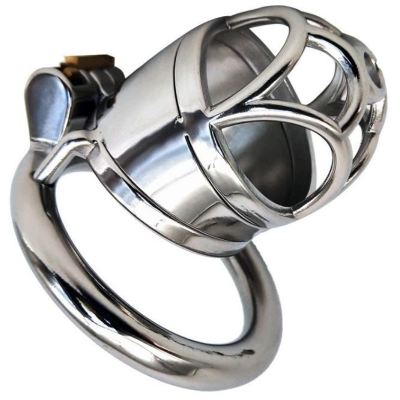 Cage de chasteté courte en acier Iron Man (1,77")