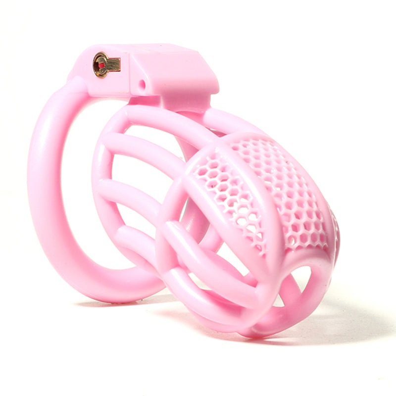 Dispositif de chasteté verrouillable en nid d'abeille avec 4 anneaux