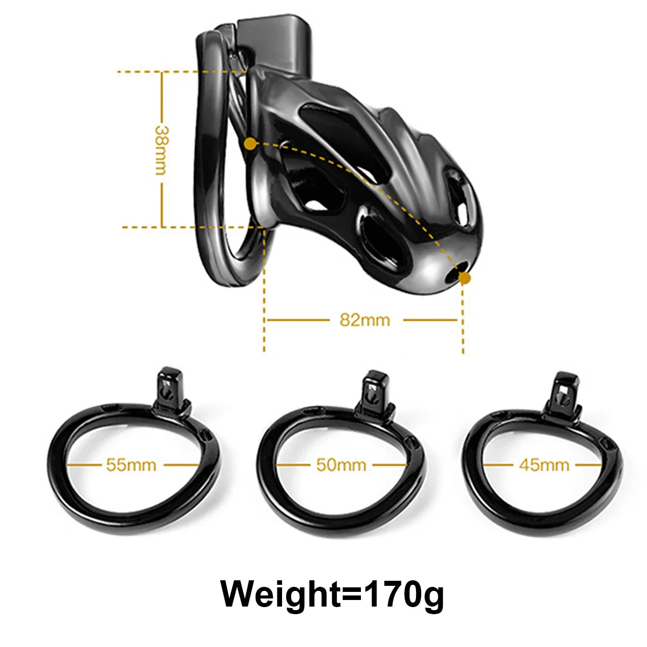 Black Metal Chastity Lock