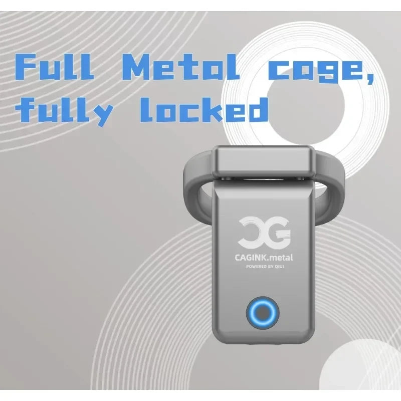 Qiui Cagink Metal All-metal Micro Bluetooth Chastity Cage 36