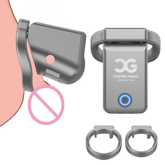Qiui Cagink Metal All-metal Micro Bluetooth Chastity Cage 31