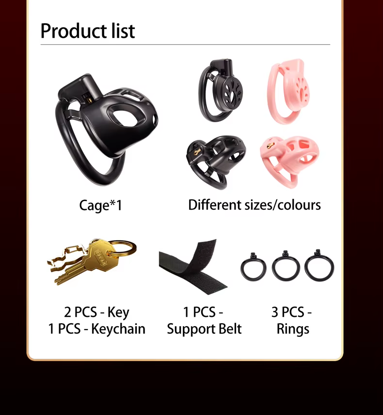 Dule Chastity Cage Set -10