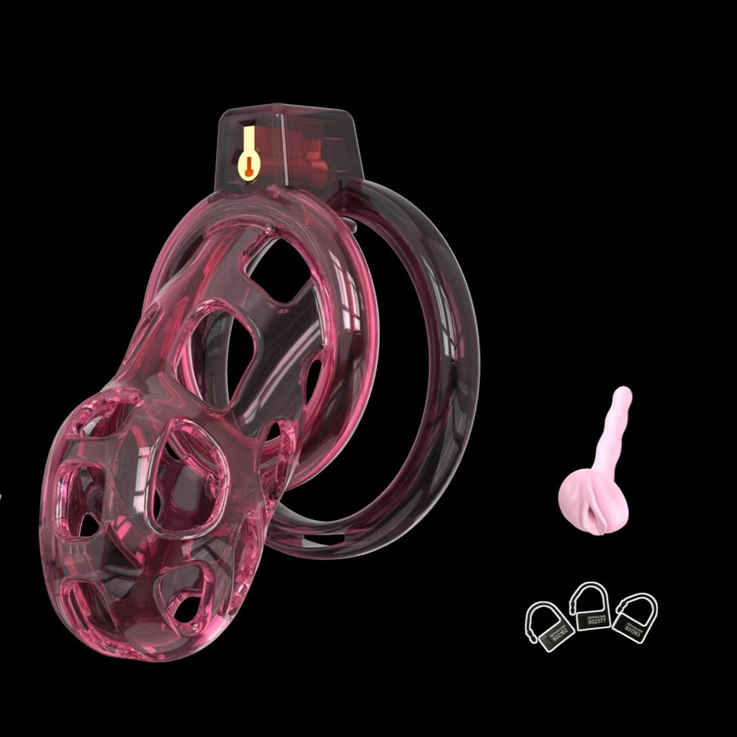 Elastic Soft Pink Cobra Chastity Cage