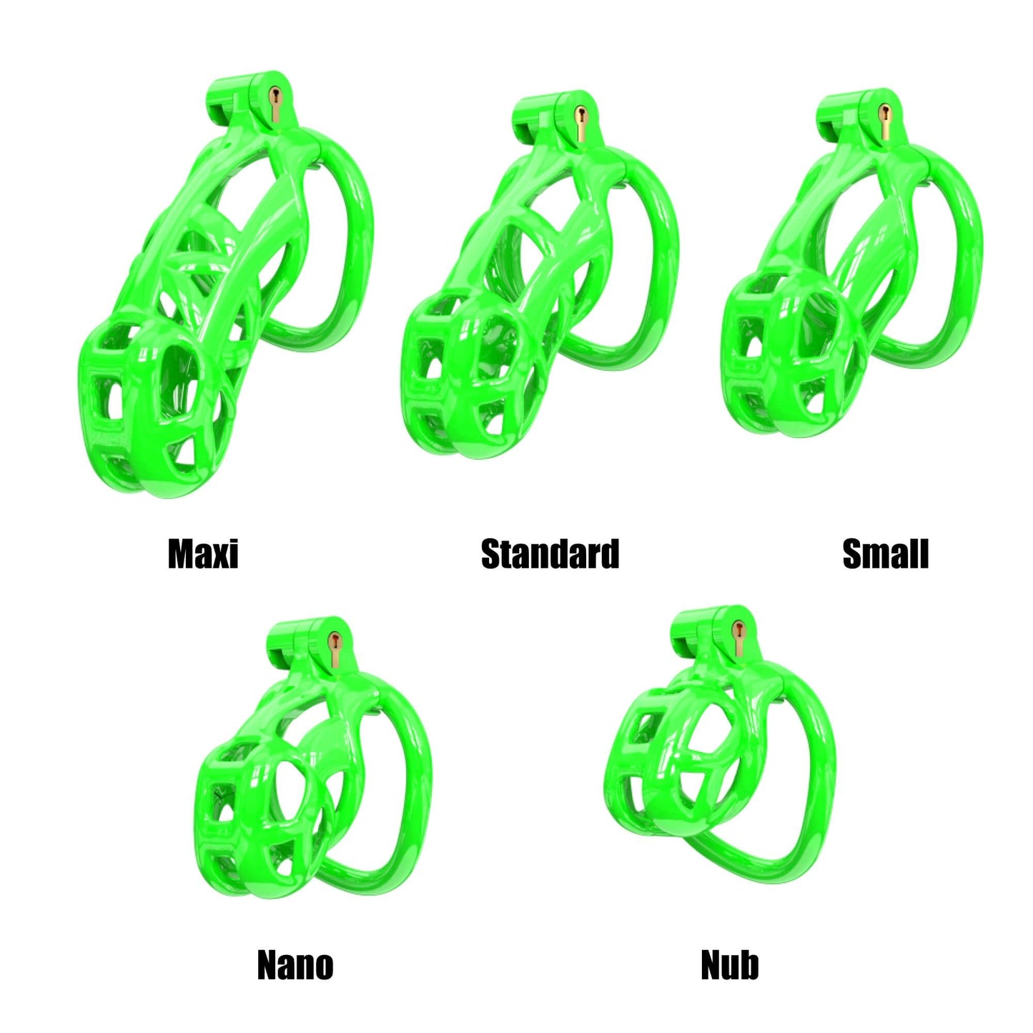 Standard Green Cobra Male Chastity Cage