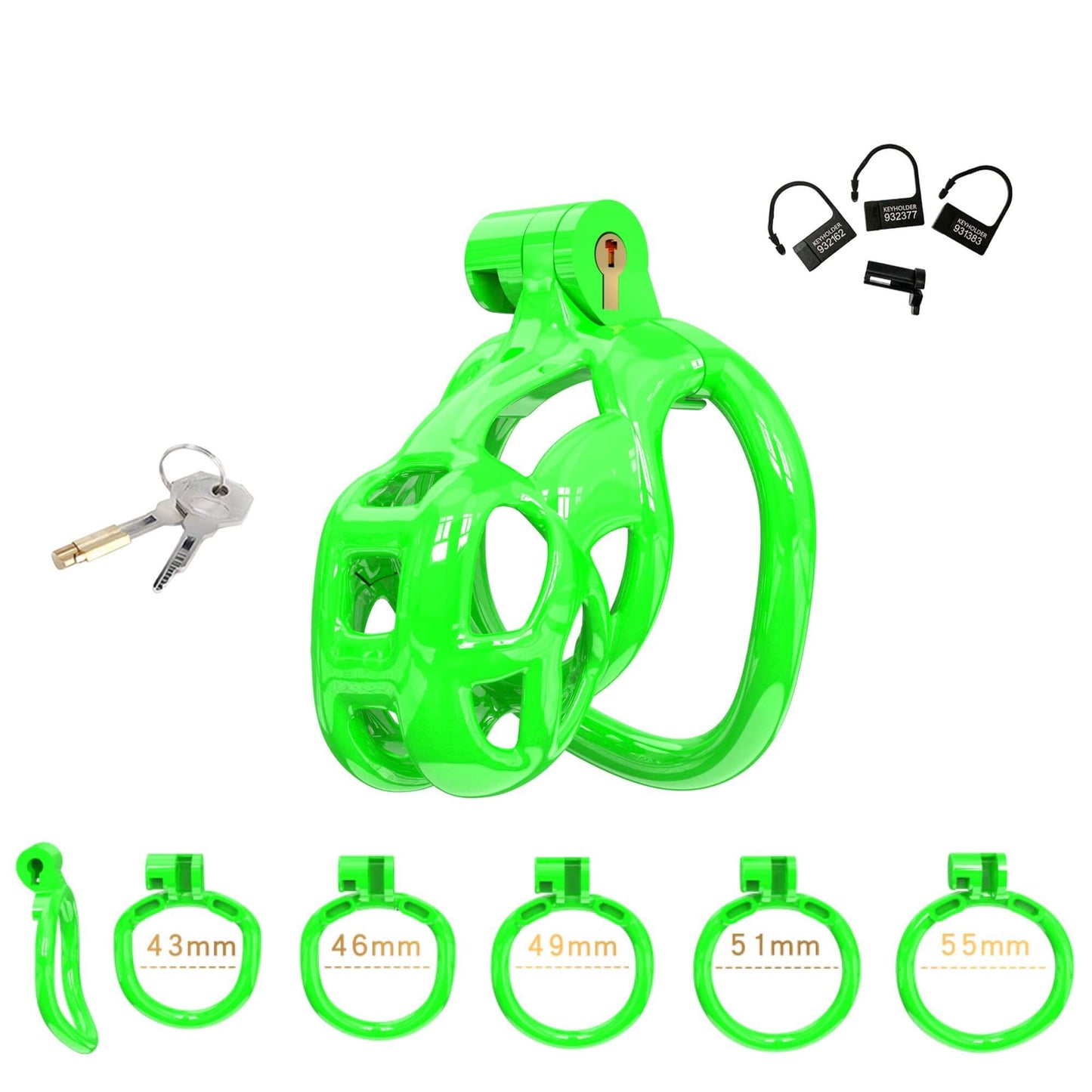 Nano Green Cobra Male Chastity Cage