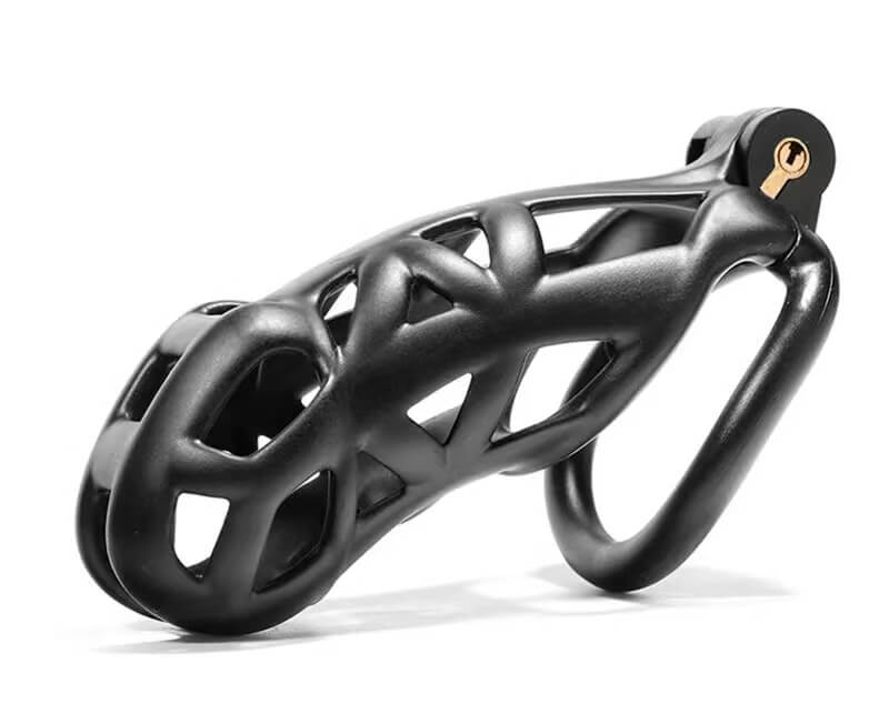 Cobra Male Chastity Cage With 4 Arc Rings Upgraded