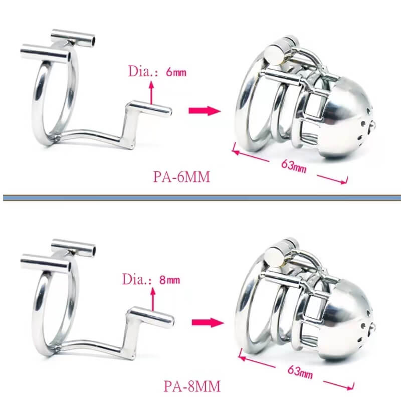 Male Through Hole PA Chastity Device