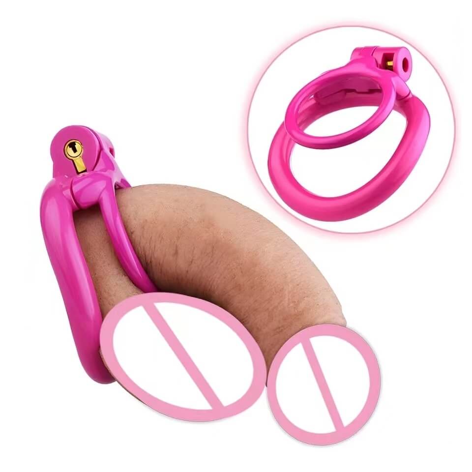 Nouvelle cage de chasteté mono testiculaire avec 4 anneaux