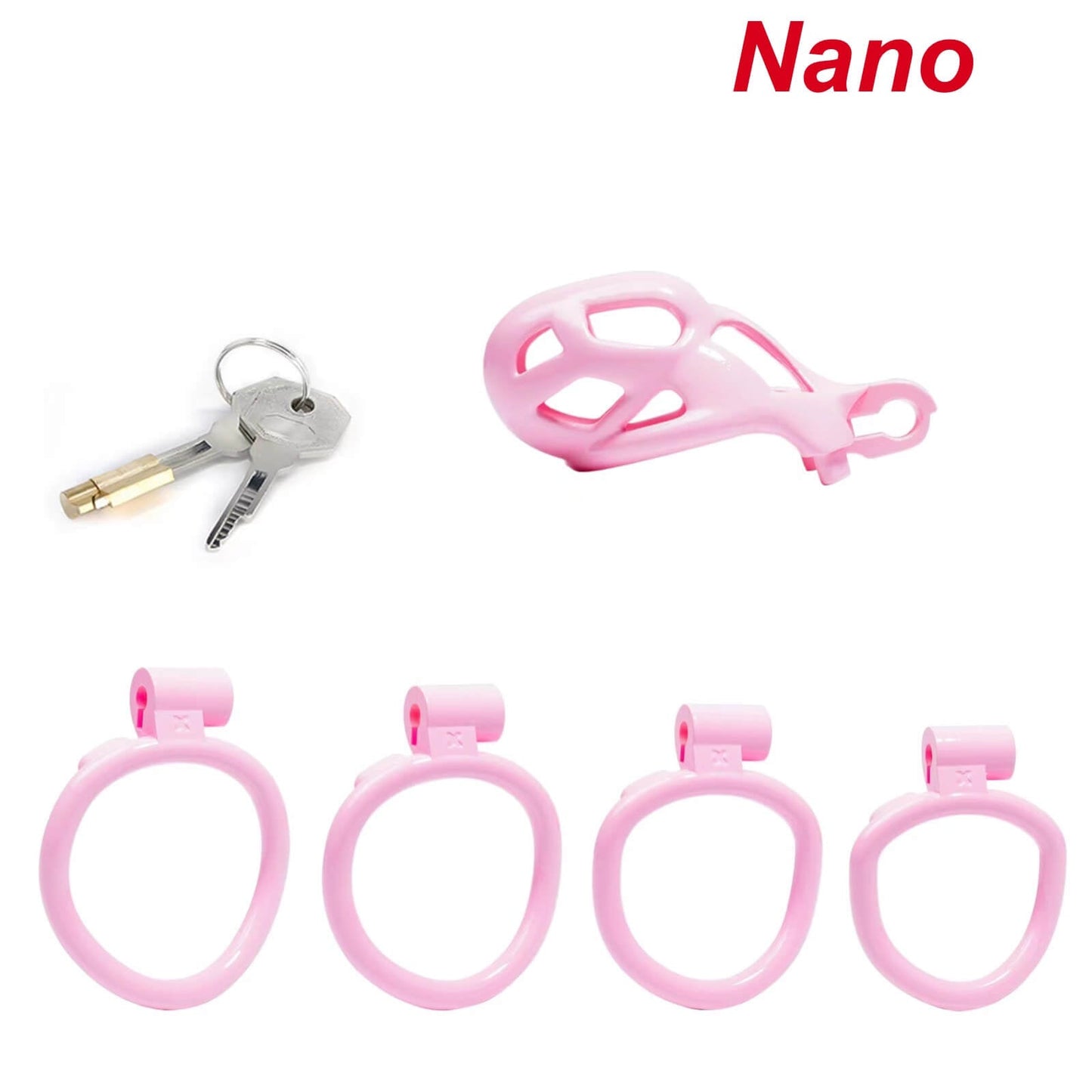 Nano Pink Cobra Male Chastity Cage