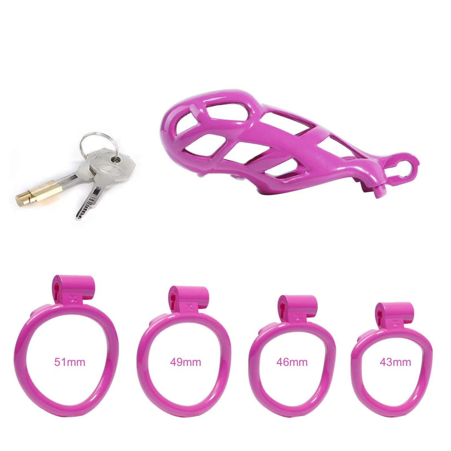 Standard Purple Cobra Male Chastity Cage