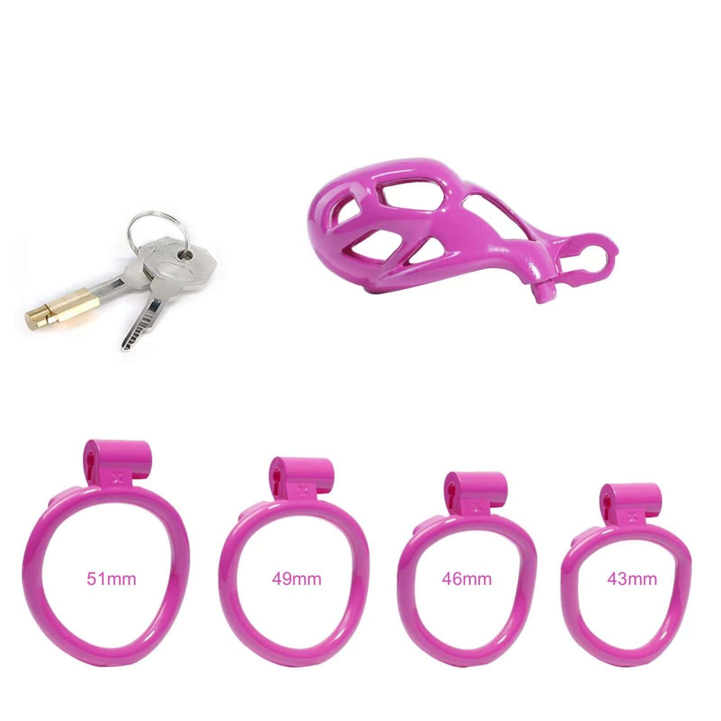 Nano Purple Cobra Male Chastity Cage