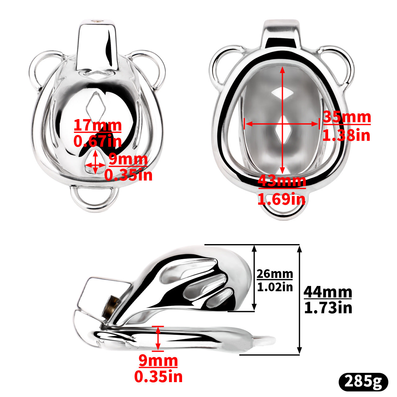 Short Smooth Steel Cobra Cage