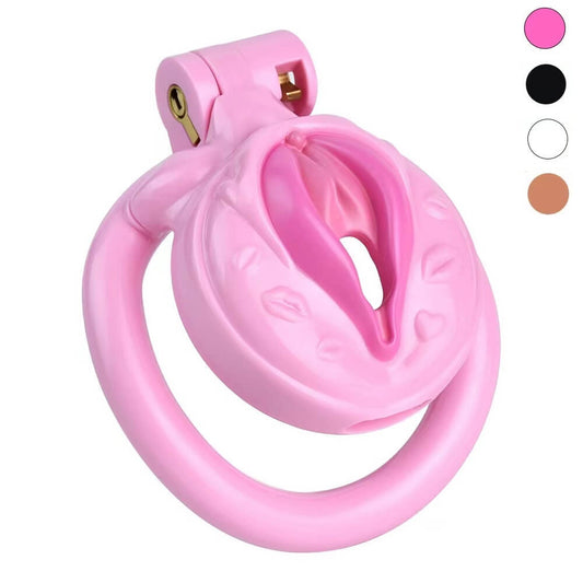 Cage de chasteté intégrée avec chatte simulée