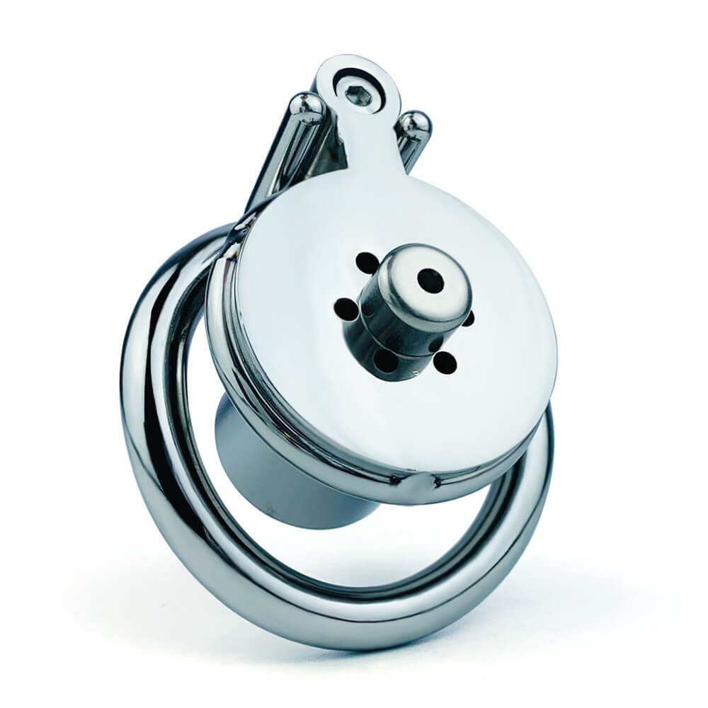 Screw Negative Chastity Cage With Catheter