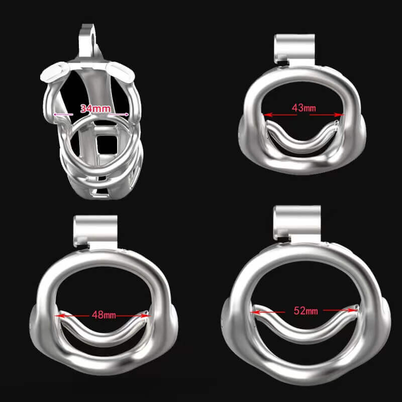 Stainless Steel Double-Lock Mamba Chastity Cage
