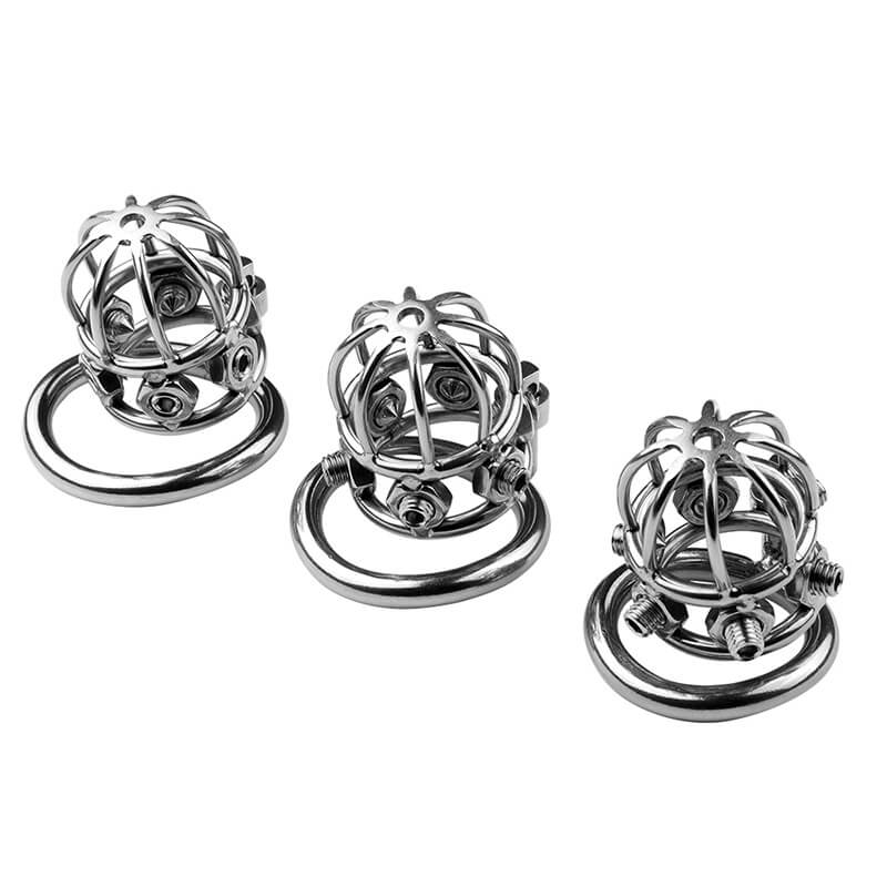 Stainless Steel Rivet Bondage Chastity Cage
