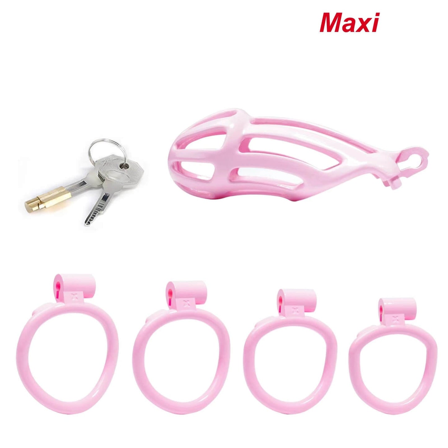 Maxi Pink Stripe Cobra Chastity