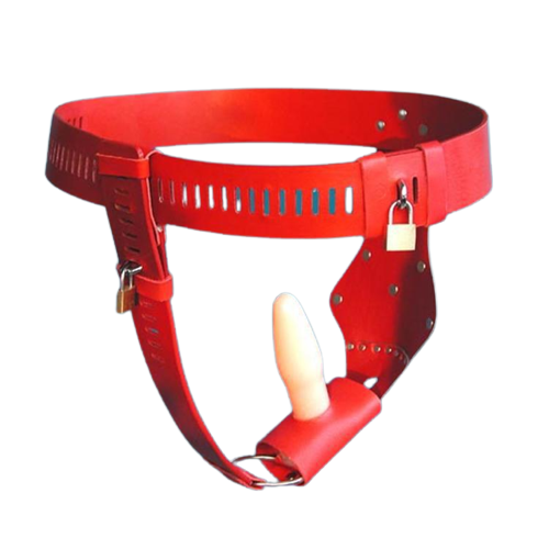 Ceinture de chasteté pratique pour femme avec plug anal