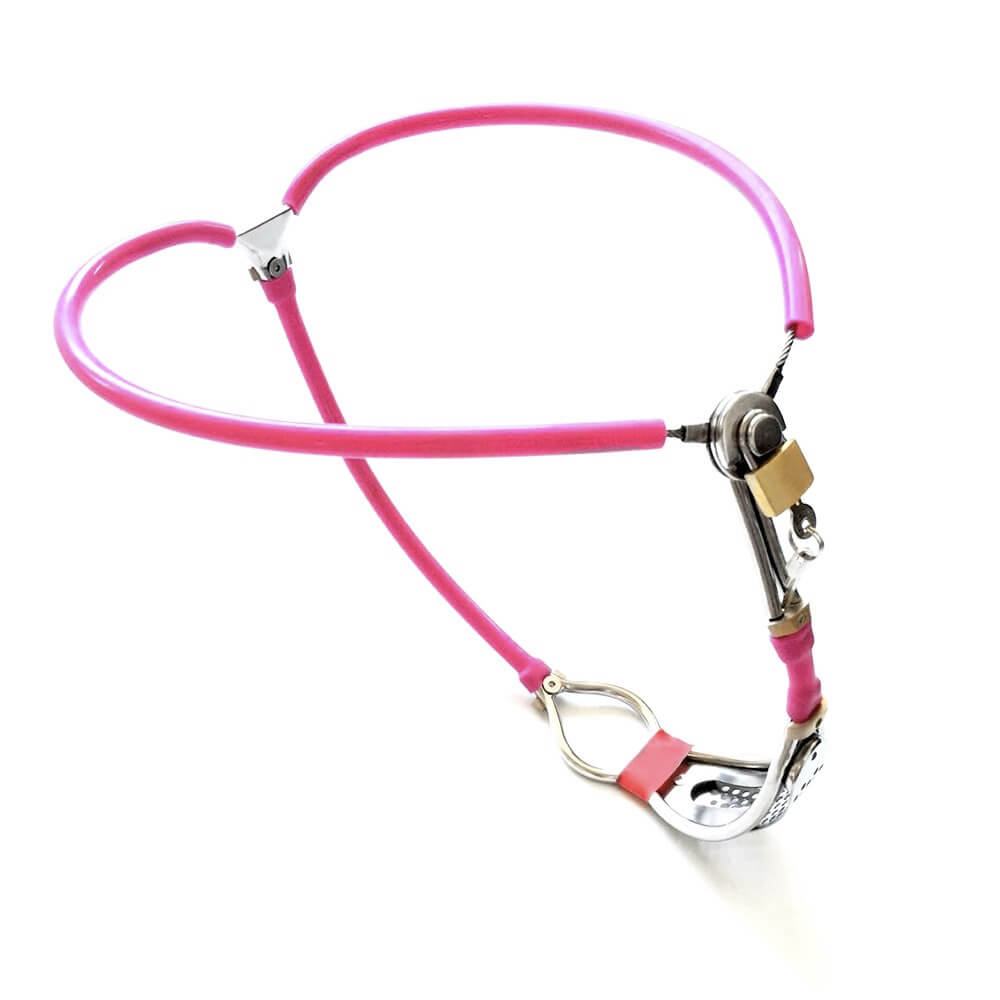 Ceinture de chasteté invisible en acier inoxydable et silicone Famale