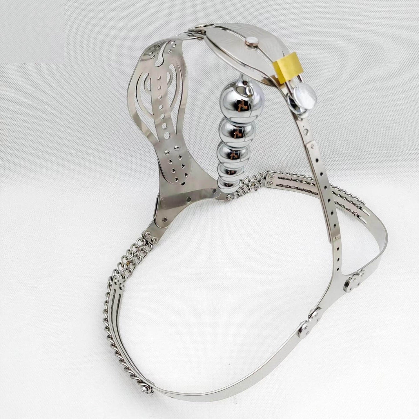 Ceinture de chasteté réglable évidée en acier inoxydable 2.0 pour femme