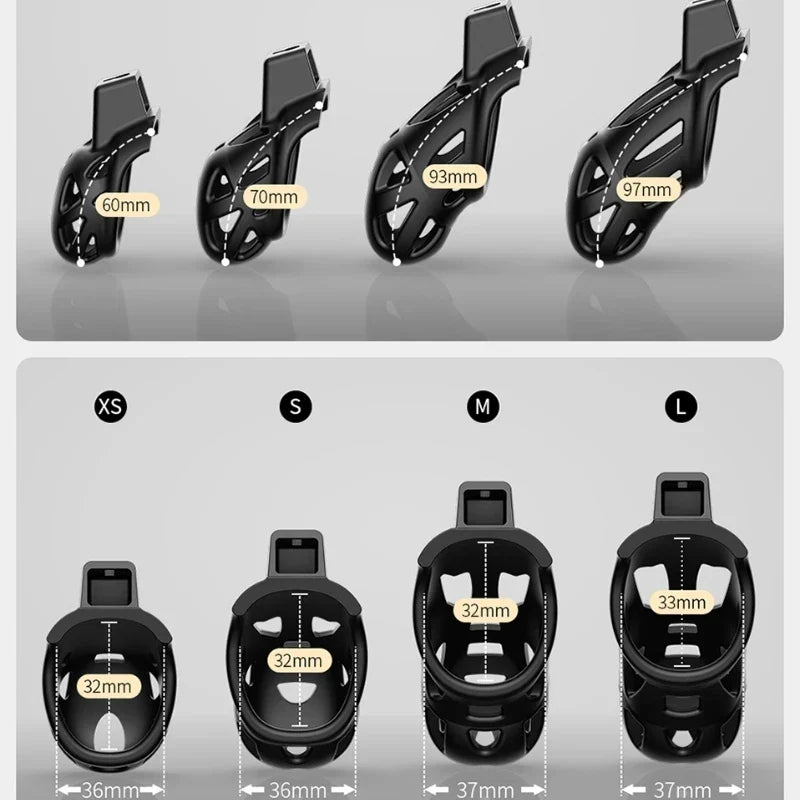 Cobra Male Chastity Cage With 3 Size