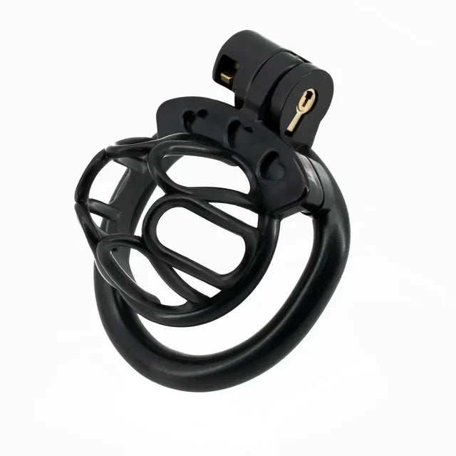 Cage de chasteté Sissy avec 4 anneaux