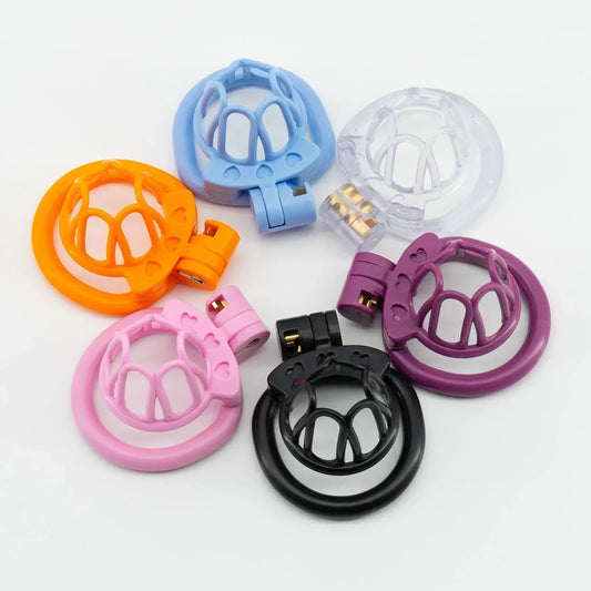 Sissy Chastity Cage With 4 Rings
