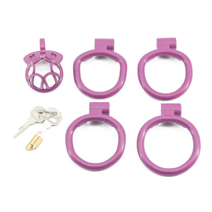 Cage de chasteté Sissy avec 4 anneaux