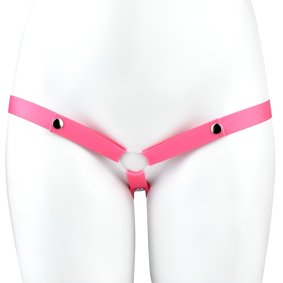 Pink three-way elastic support strap, front view