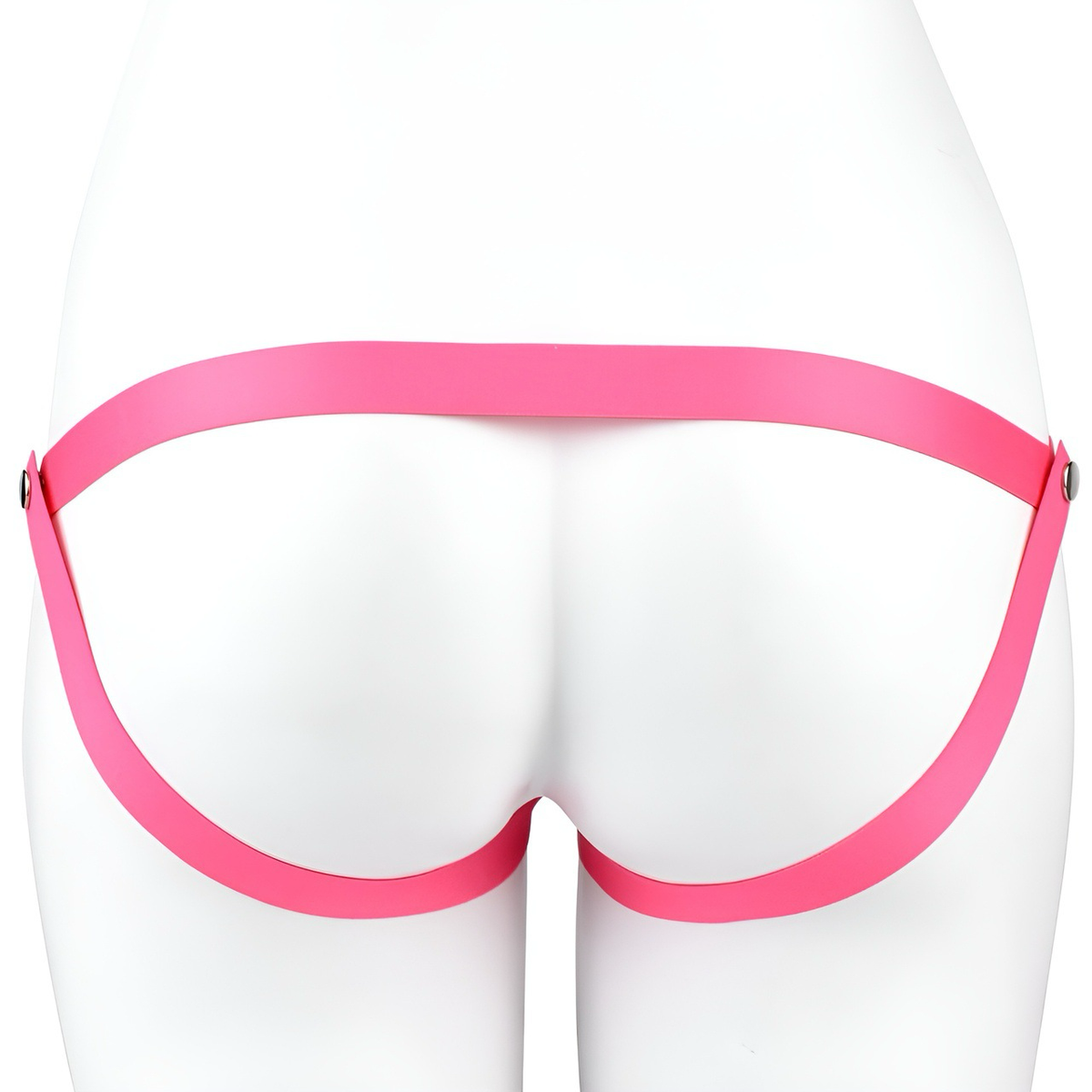 Pink three-way elastic support strap, rear view