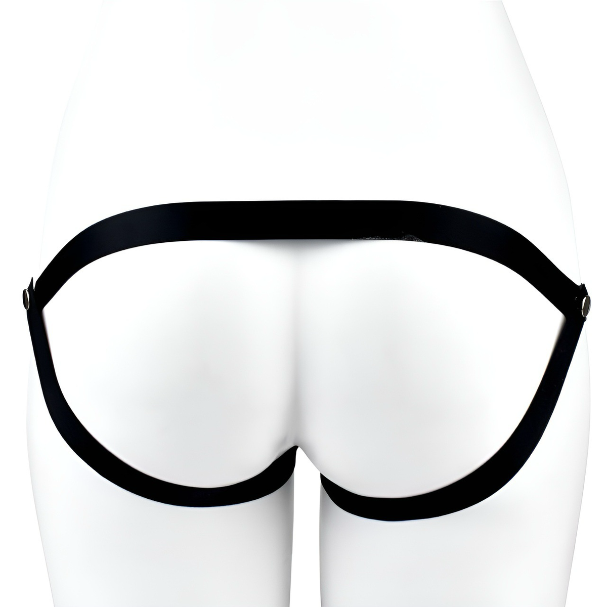 Black three-way elastic support strap, rear view