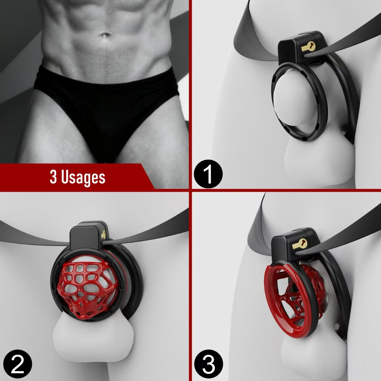 3D Exo-Cage Chastity Cage
