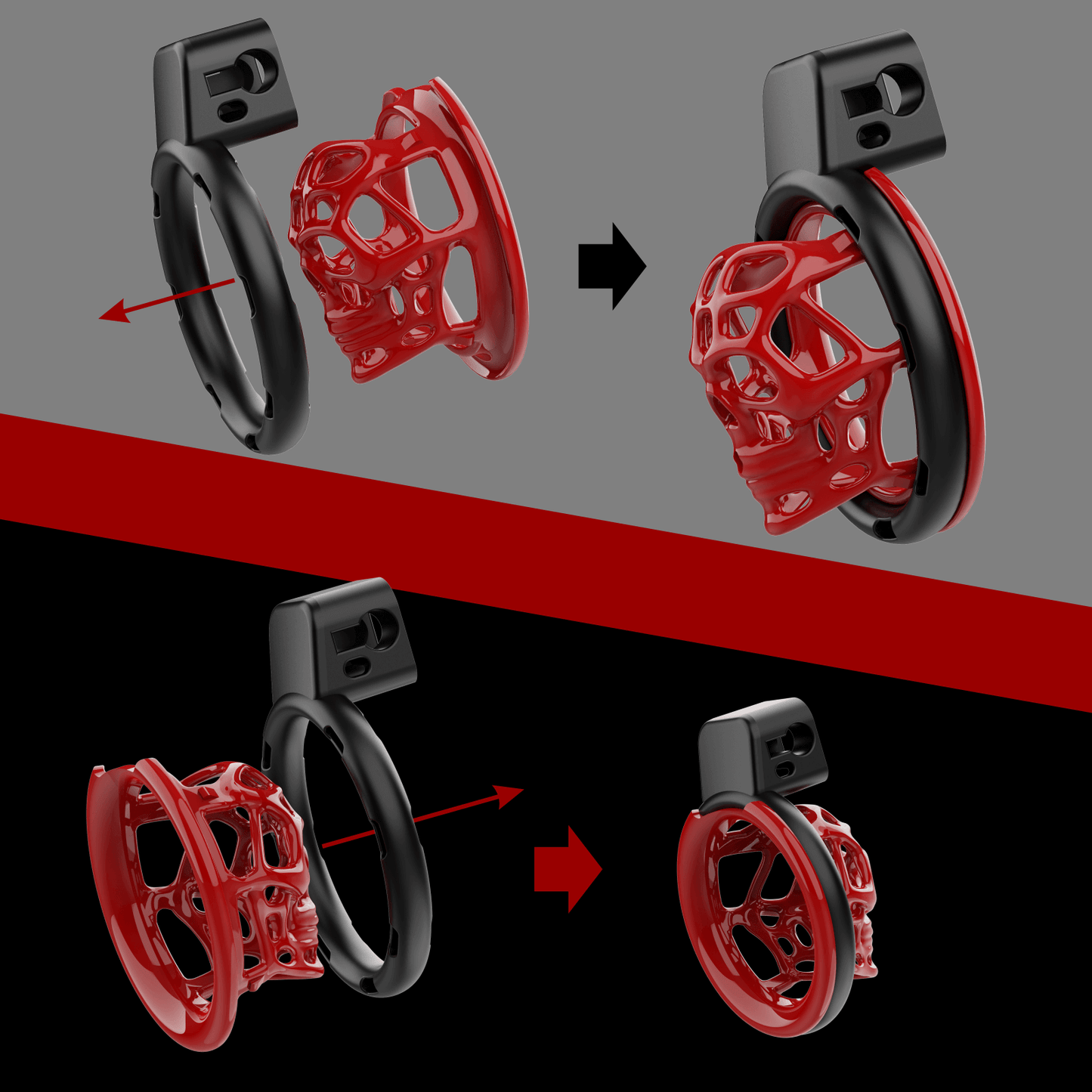 3D Exo-Cage Chastity Cage