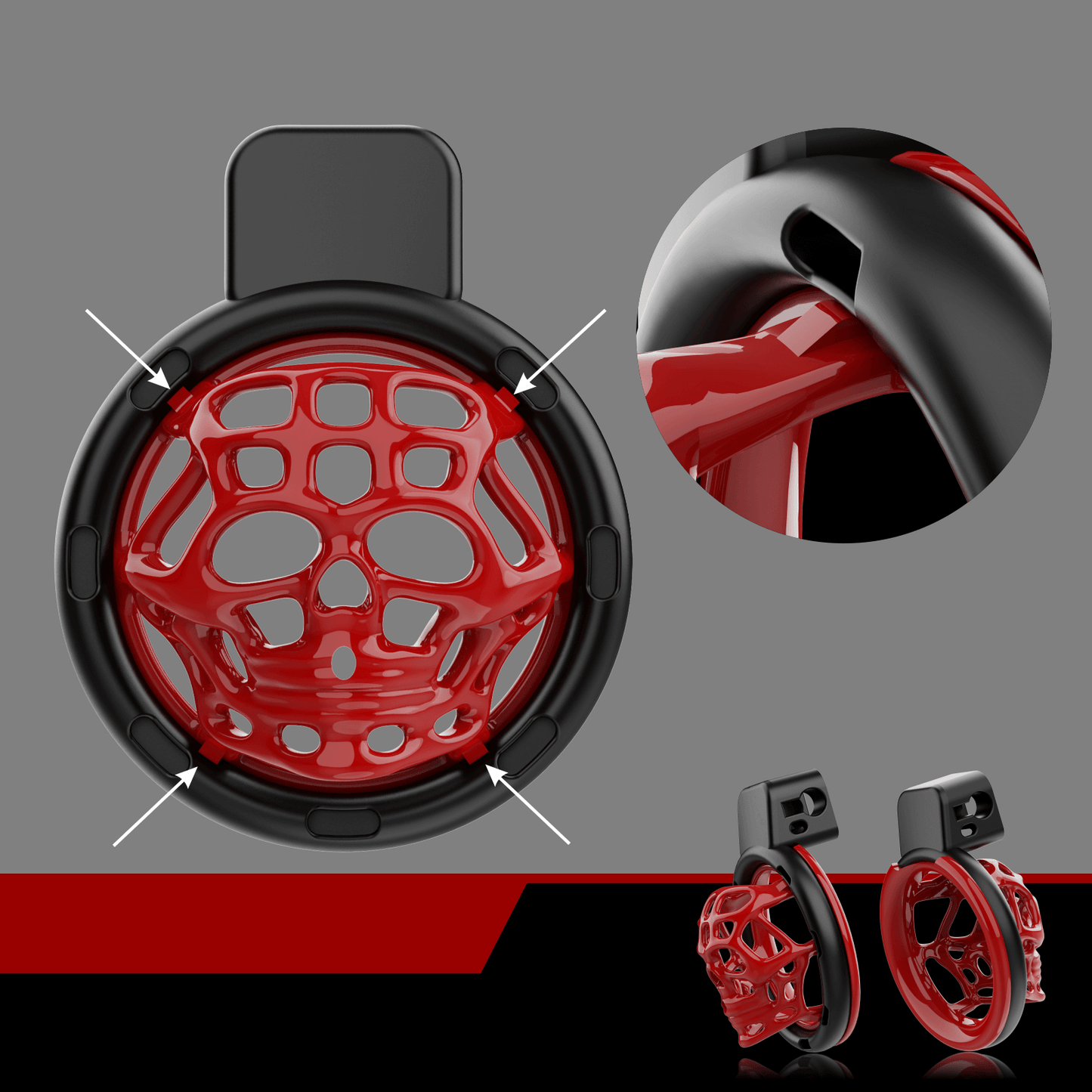 3D Exo-Cage Chastity Cage