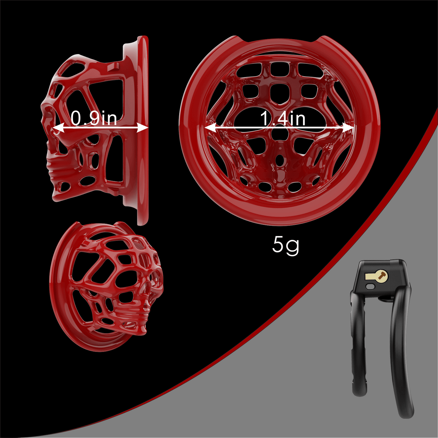 3D Exo-Cage Chastity Cage