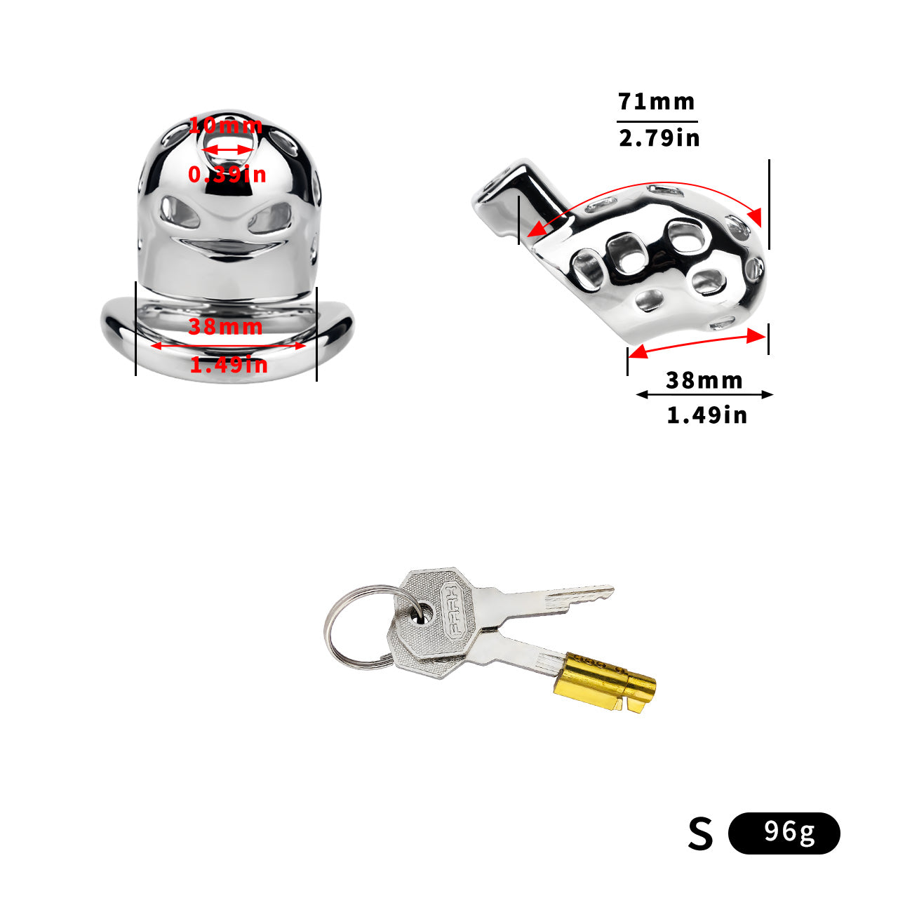 Lightweight Breathable Chastity Cage