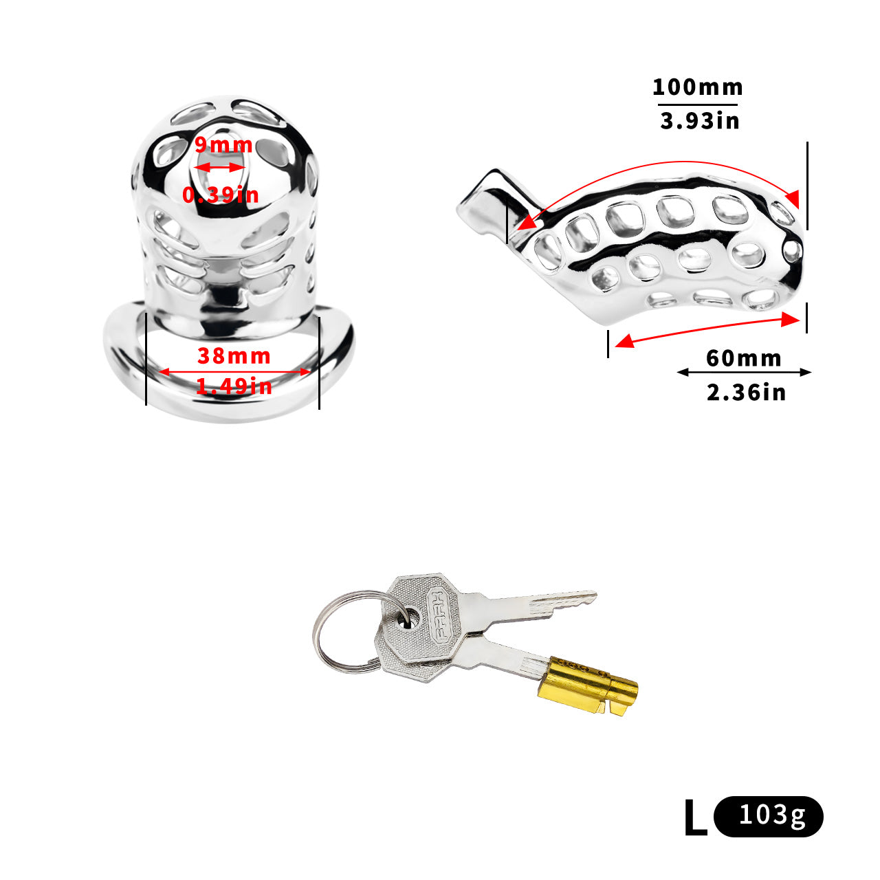 Lightweight Breathable Chastity Cage